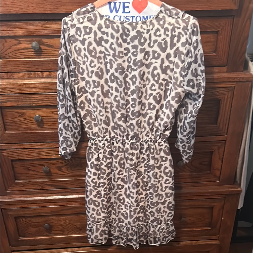 Leopard Print Ruffle Dress - Picture 4 of 4